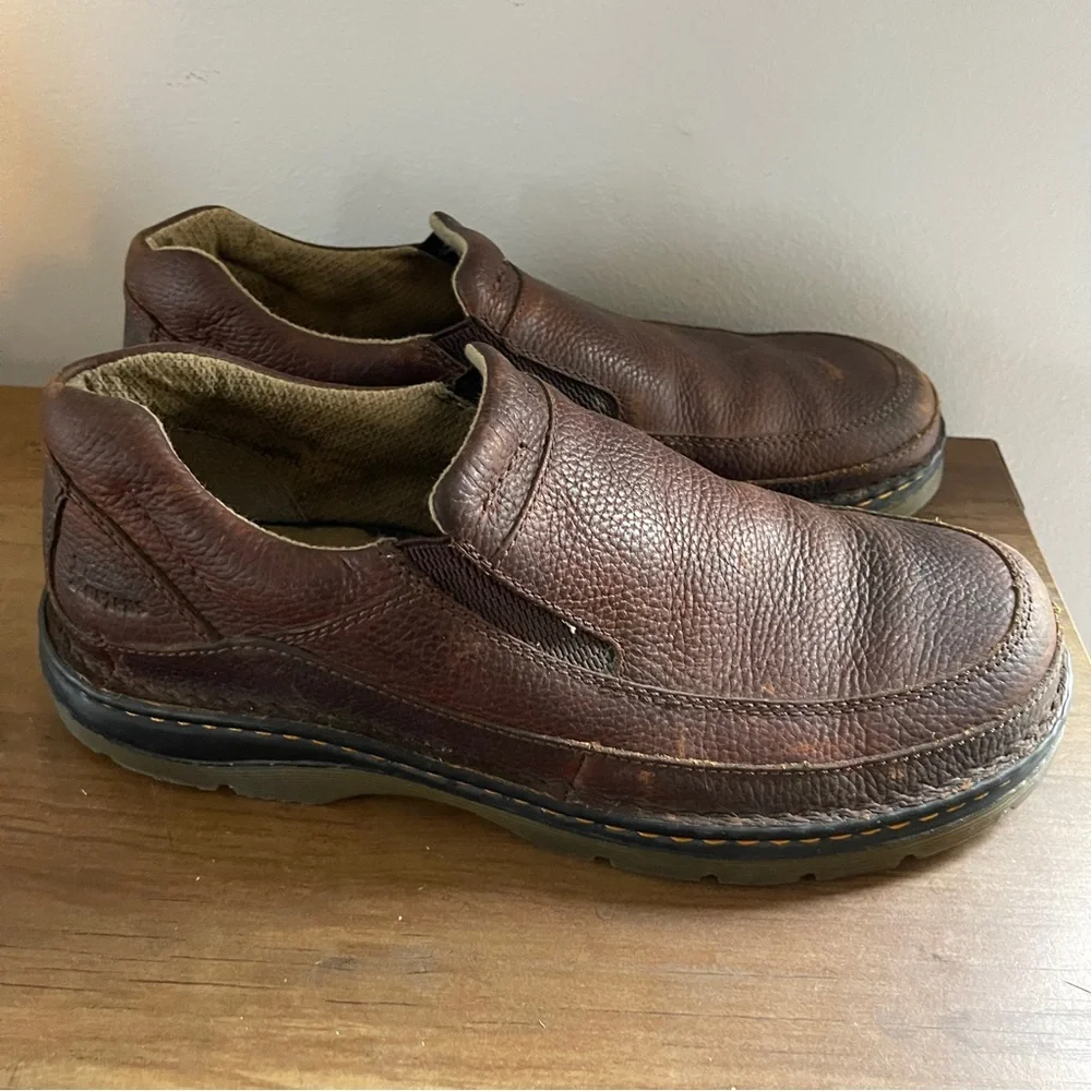 Dr Martens Pebbled Brown Leather Loafers 11198 Men's Size 12 M